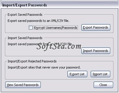 Firefox Password Exporter Screenshot