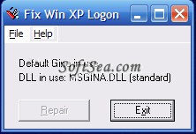 Fix Win XP Logon Screenshot