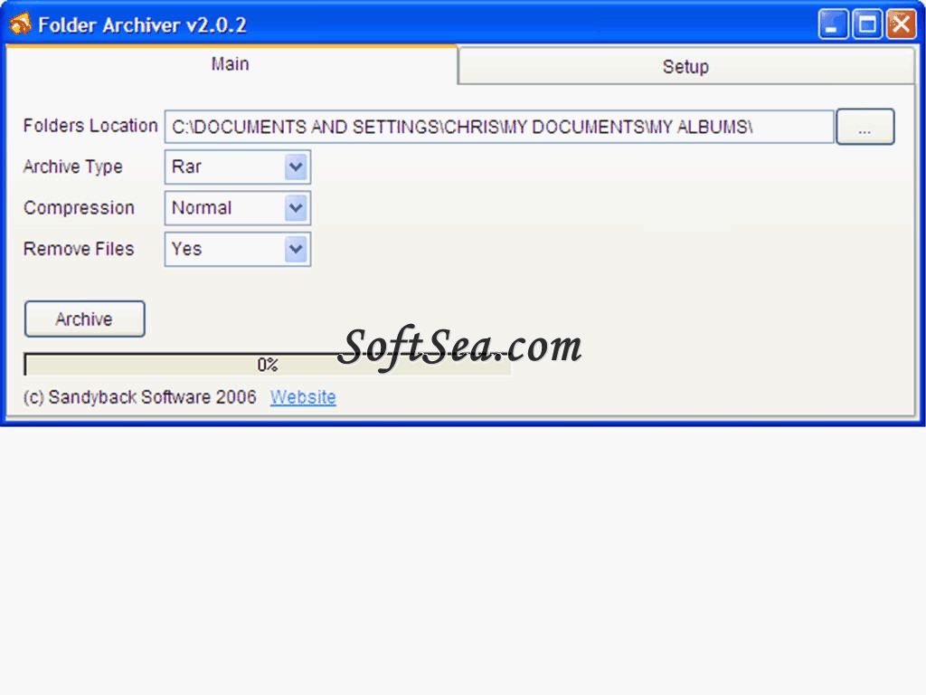 Folder Archiver Screenshot