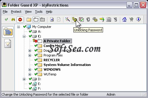 Folder Guard XP Screenshot