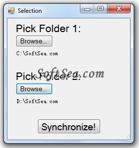 Folder Synchronization Utility Screenshot