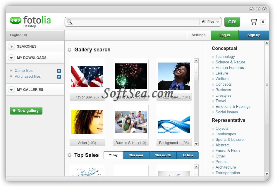 Fotolia Desktop Screenshot