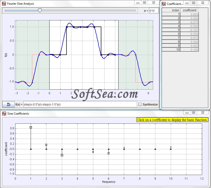 Fourier Sine Series Model Screenshot