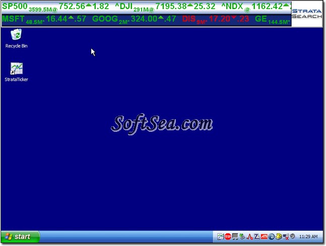 Free Desktop Stock Ticker Screenshot