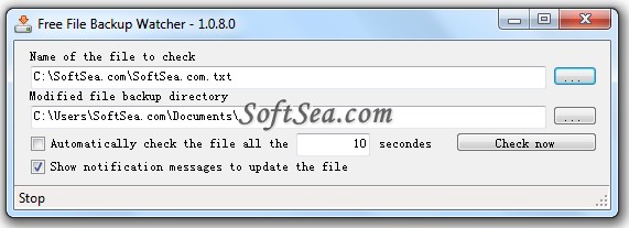 Free File Backup Watcher Screenshot