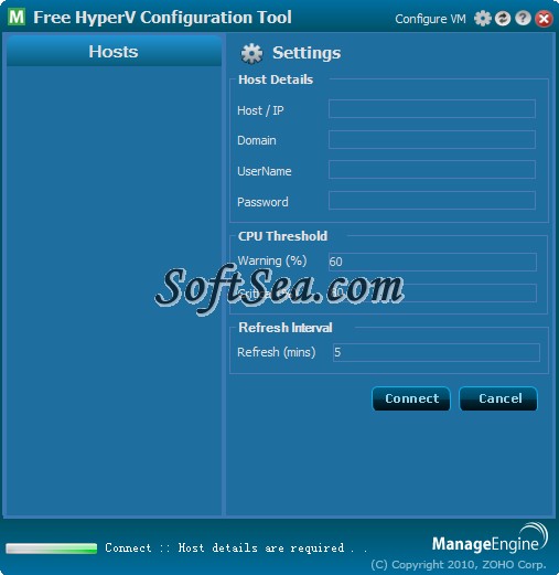 Free HyperV Configuration Tool Screenshot