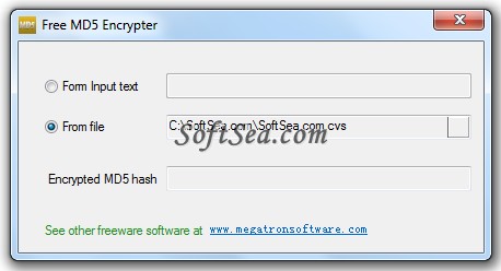 Free MD5 Encrypter Screenshot