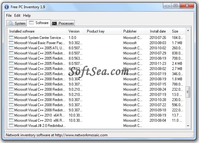 Free PC Inventory Screenshot