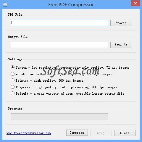 Free PDF Compressor Screenshot