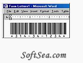 Free TrueType Code 39 Barcode Font Screenshot