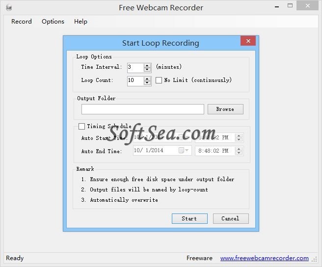 Free Webcam Recorder Screenshot