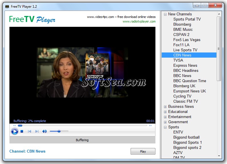 FreeTV Player Screenshot