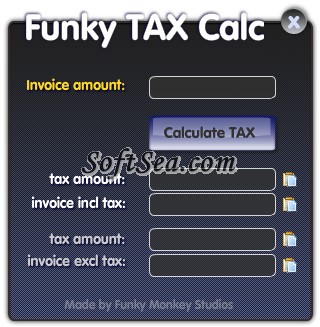 Funky TAX Calculator Screenshot