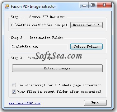 Fusion PDF Image Extractor Screenshot