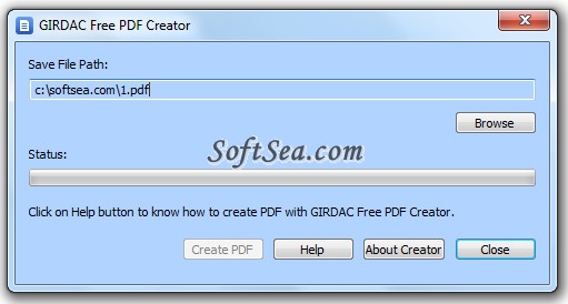 GIRDAC Free PDF Creator Screenshot