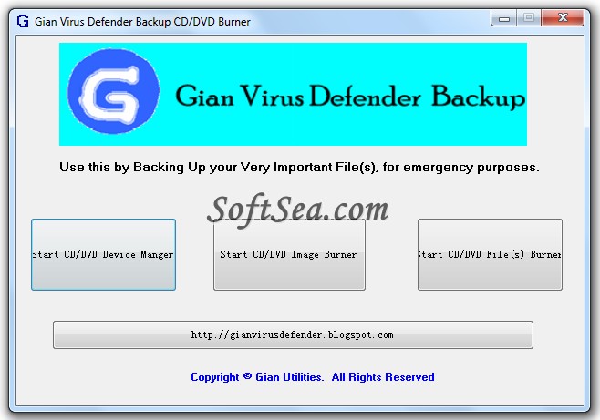 GVD Backup Burner Screenshot