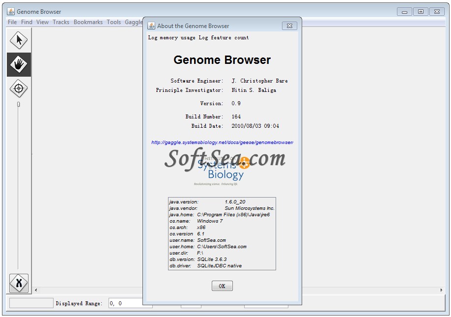 Gaggle Genome Browser Screenshot