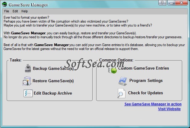 GameSave Manager Screenshot