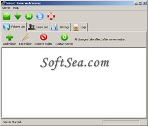 Gefest Web Home Server Screenshot