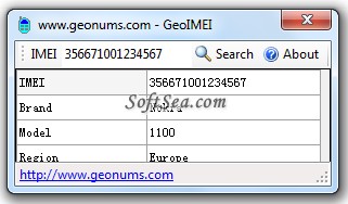 GeoIMEI Screenshot