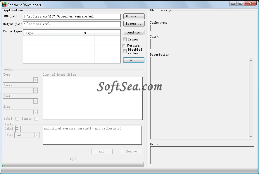 Geocache Downloader Screenshot