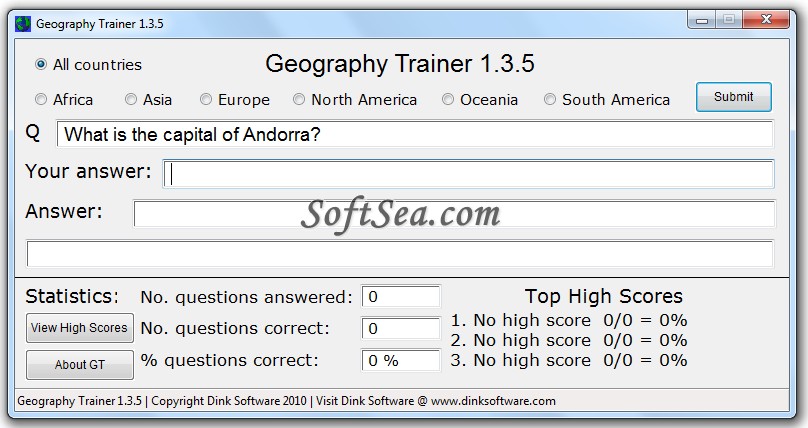 Geography Trainer Screenshot