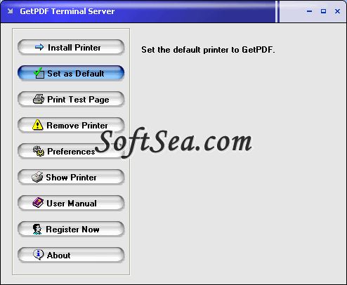 GetPDF Terminal Server Screenshot