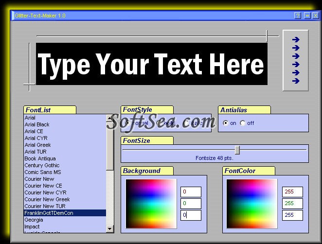 Glitter Text Maker Screenshot