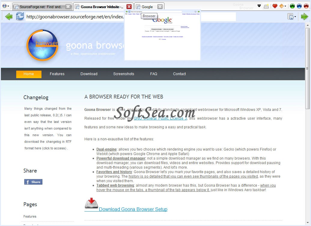 Goona Browser Screenshot