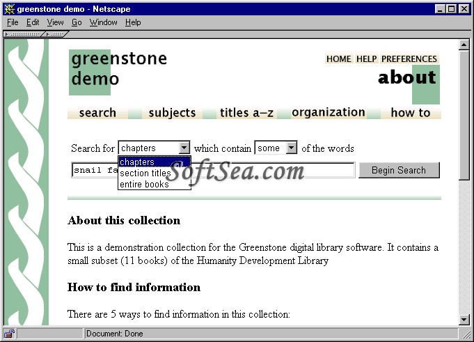 Greenstone Screenshot