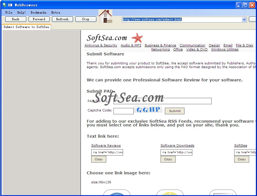 HM Browser Screenshot