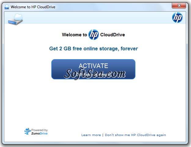 HP Cloud Drive Screenshot