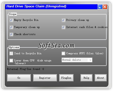 Hard Drive Space Claim Screenshot