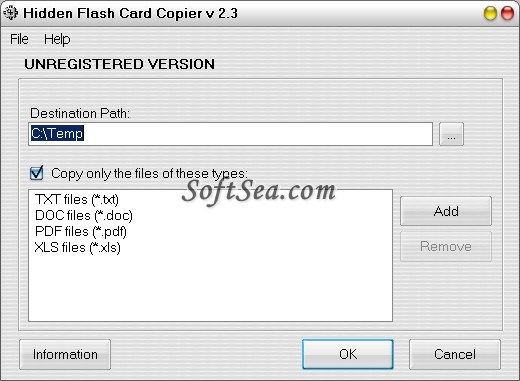 Hidden Flash Card Copier Screenshot