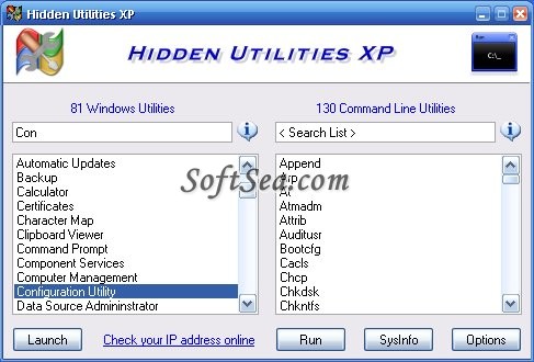 Hidden Utilities XP Screenshot