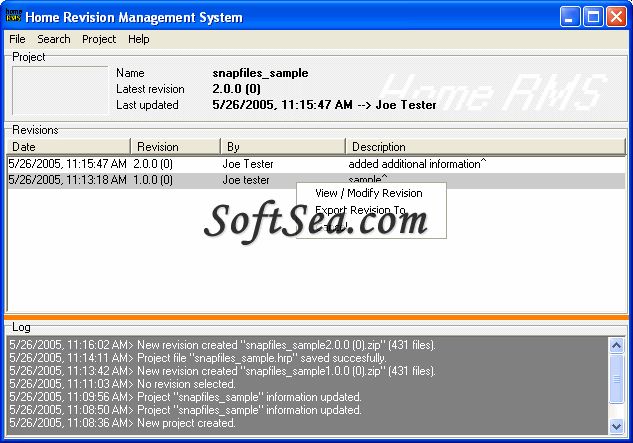 Home Revision Management System Screenshot