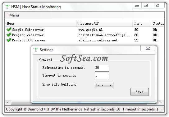 Host Status Monitor Screenshot