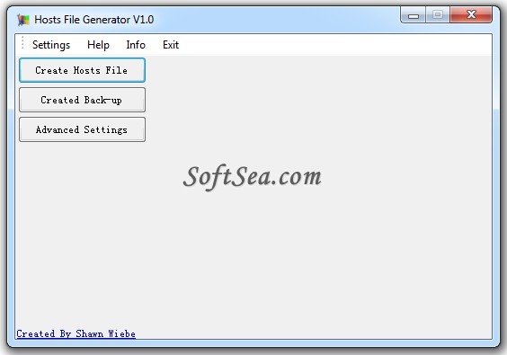Hosts File Generator Screenshot