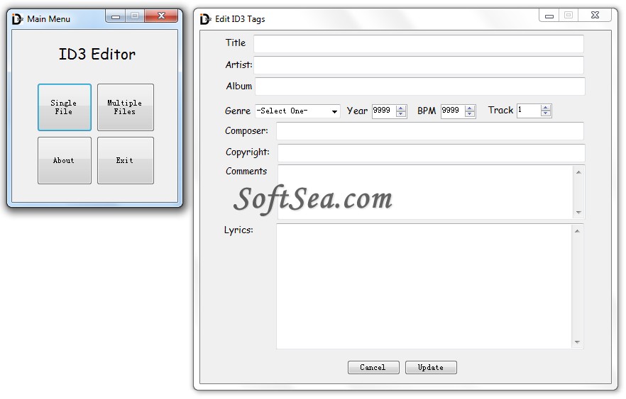 ID3 Editor Freeware Screenshot