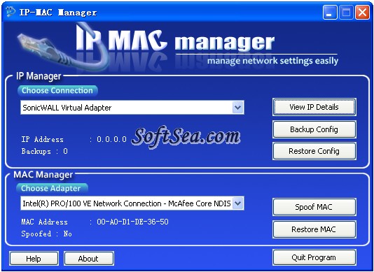 IP-MAC Manager Screenshot
