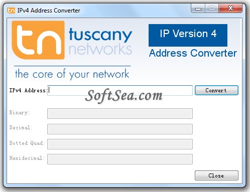 IPv4 Address Converter Screenshot