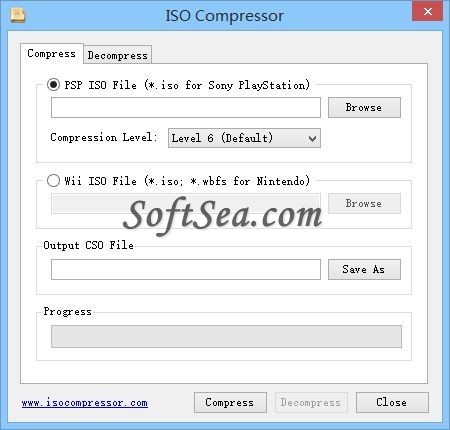 ISO Compressor Screenshot