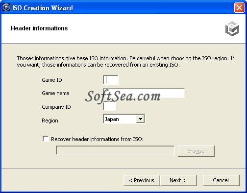 ISO Creation Wizard Screenshot
