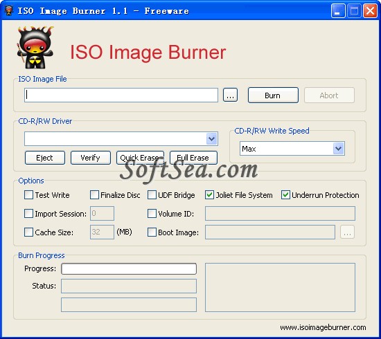 ISO Image Burner Screenshot