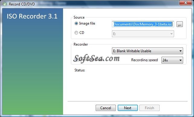 ISO Recorder Screenshot