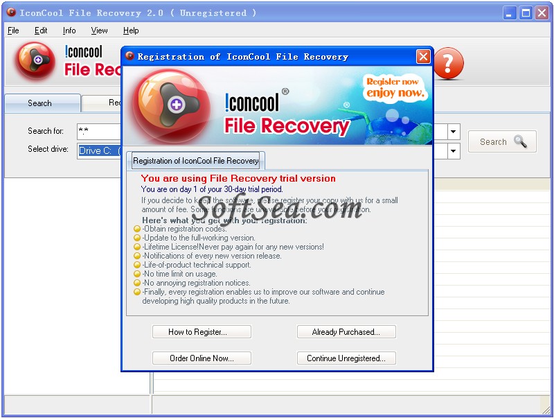 IconCool File Recovery Screenshot