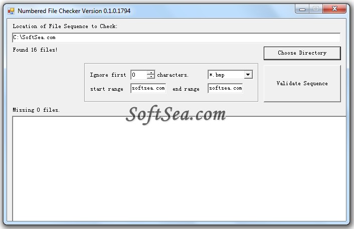 Image Sequence Scanner Screenshot
