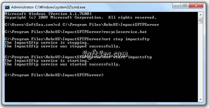 Impact SFTP Server Screenshot