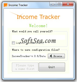 Income Tracker Screenshot