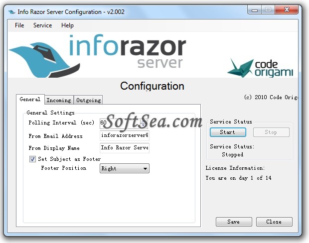 InfoRazor Server Screenshot